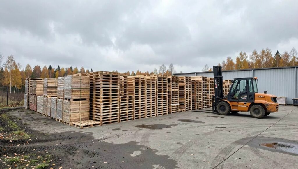 складская площадка европаллет в Новосибирске перед высоким сезоном